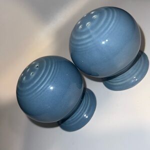 Fiesta Homer Laughlin blue Salt & Pepper! Perfect condition!